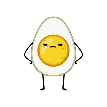 Fun egg character cartoon vector illustration Stock Illustration