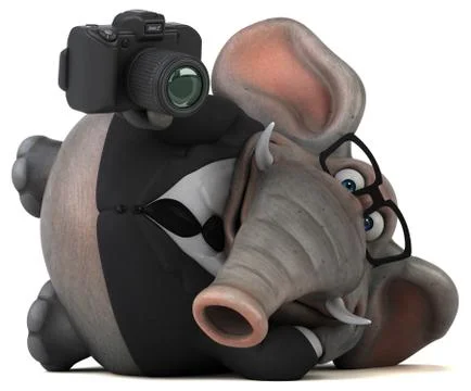 Fun elephant - 3D Illustration Stock Illustration