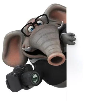 Fun elephant - 3D Illustration Stock Illustration