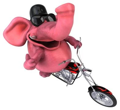 Fun elephant - 3D Illustration Stock Illustration