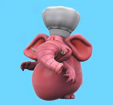 Fun Elephant talking Stock Illustration
