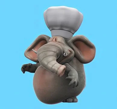 Fun Elephant talking Stock Illustration