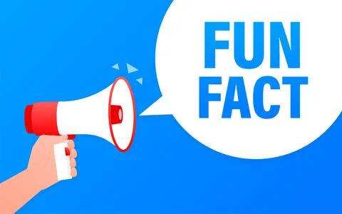 Fun fact feedback megaphone blue banner in 3D style. Vector illustration. Stock Illustration