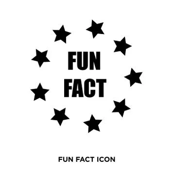 Fun fact icon,flat vector sign isolated on white background. Simple vector il Stock Illustration