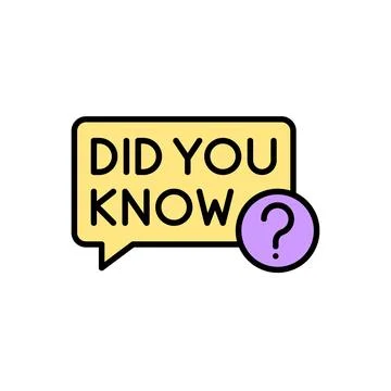 Fun Fact Label with Did You Know Quote in Cartoon Style Bubble Stock Illustration
