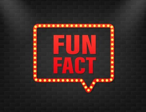 Fun fact light for banner design. Vector template. Vector background. Poster Stock Illustration