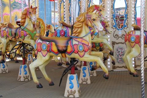 Fun Fair Carousel Ride. Stock Photos