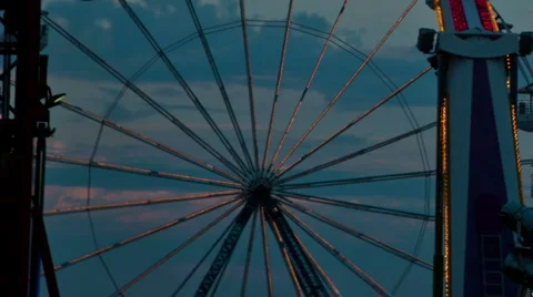 Fun fair time lapse 05 high rides 4 Stock Footage 5261851