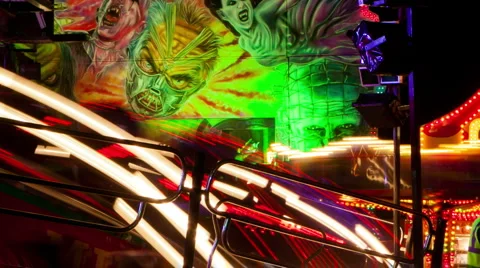 Fun fair time lapse 11 car ride Stock Footage 5091155
