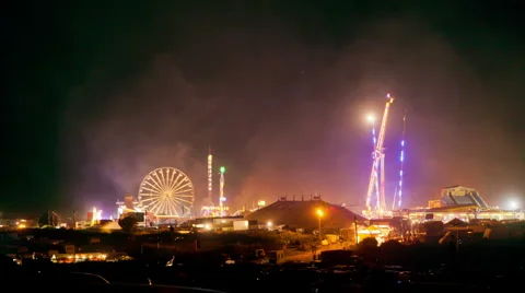 Fun fair time lapse 23 night final Stock Footage 5266966