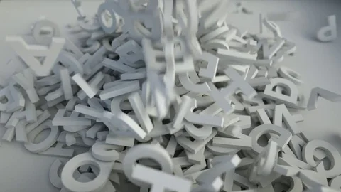 Fun falling letters Stock Footage 81388785