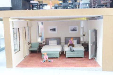 The fun figure model of Old Hong Kong Stock Photos