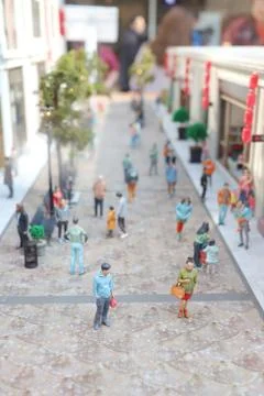 The fun figure model of Old Hong Kong Stock Photos