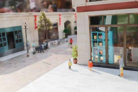 The fun figure model of Old Hong Kong Stock Photos