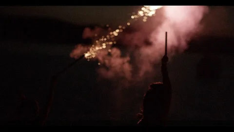 Fun with firework 4 스톡 동영상 98715566