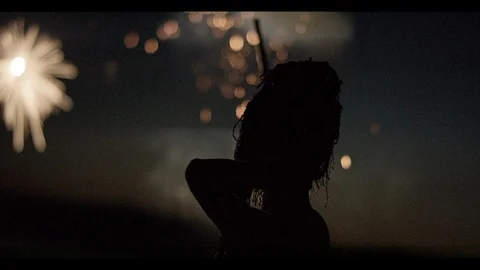 Fun with firework 스톡 동영상 98714873