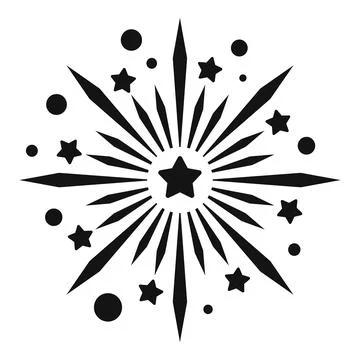 Fun firework icon simple vector. Star event Illustrazione stock