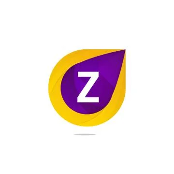 Fun flat Z letter logo sign. Abstract shape element icon vector design Stock Illustration