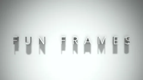 Fun frames 3D title animation with shadows on a white background Video stock 297466933