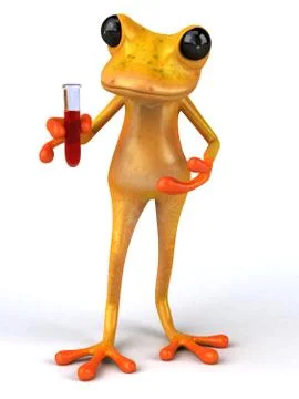 Fun frog- 3D Illustration Ilustración de archivo