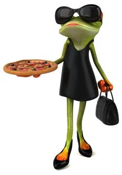 Fun frog - 3D Illustration Illustrazione stock