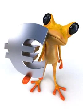 Fun frog - 3D Illustration Illustrazione stock