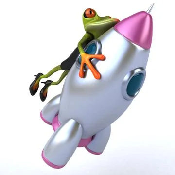 Fun frog - 3D Illustration Stock Illustration