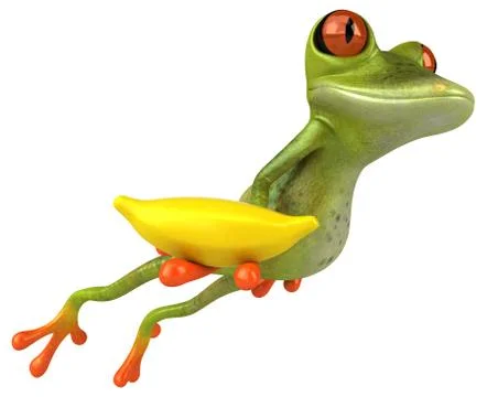 Fun frog - 3D Illustration Stock Illustration