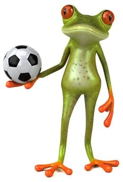 Fun frog - 3D Illustration Illustrazione stock