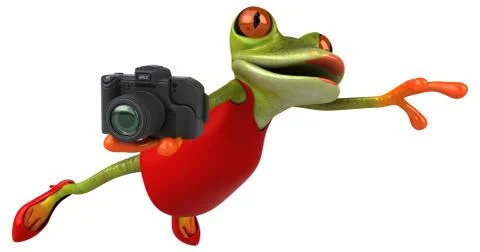 Fun frog - 3D Illustration Stock Illustration