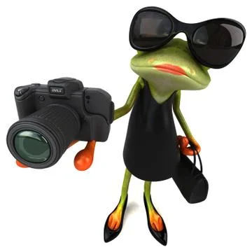 Fun frog - 3D Illustration Illustrazione stock
