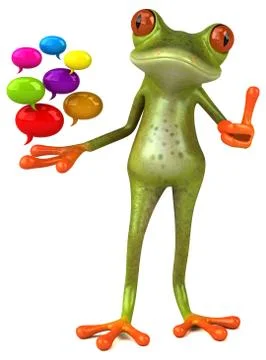 Fun frog - 3D Illustration Stock Illustration