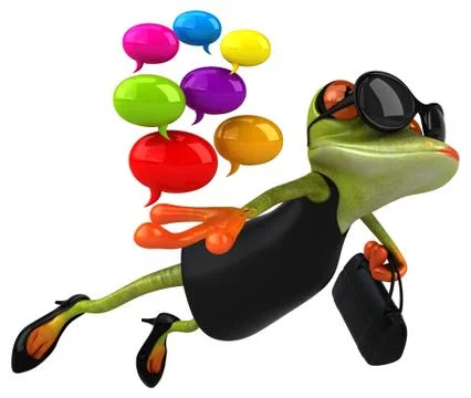 Fun frog - 3D Illustration Stock Illustration