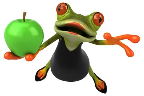 Fun frog - 3D Illustration Illustrazione stock