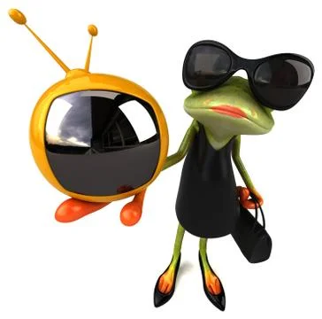 Fun frog - 3D Illustration Illustrazione stock