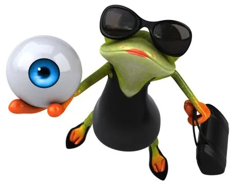 Fun frog - 3D Illustration Illustrazione stock