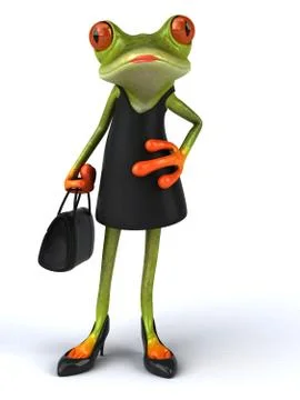 Fun frog - 3D Illustration Stock Illustration