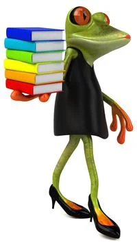 Fun frog - 3D Illustration Illustrazione stock