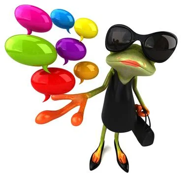Fun frog - 3D Illustration Stock Illustration