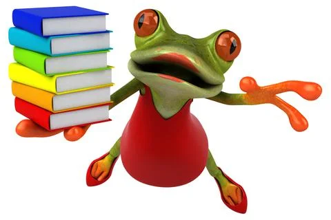 Fun frog - 3D Illustration Illustrazione stock