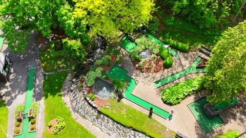 Fun Game - Fairmount Mini Golf - Syracuse, NY Stock Footage 336515990