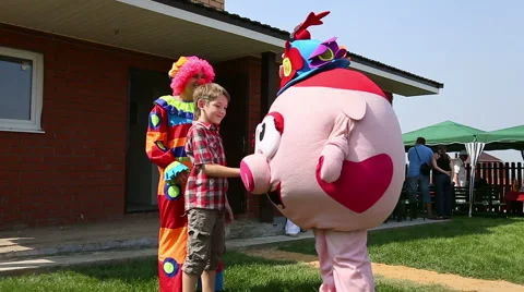 Fun games, acquaintance of children with dolls Video stock 44478477