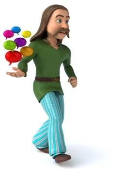 Fun Gaul - 3D Illustration Stock Illustration