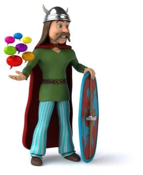 Fun Gaul - 3D Illustration Stock Illustration