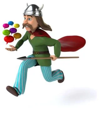 Fun Gaul - 3D Illustration Stock Illustration