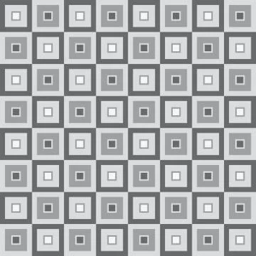 Fun geometric pattern with dark and light grey squares Stock Illustration