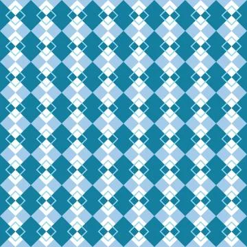 Fun geometric pattern with light and dark blue diamonds Stock Illustration