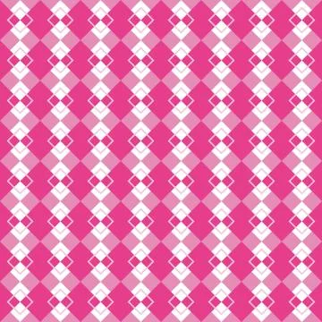 Fun geometric pattern with pink and violet diamonds Stock Illustration