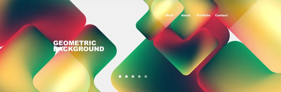 A fun geometric pattern of squares in electric blue and magenta colors Stock Illustration