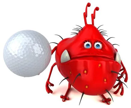Fun germ - 3D Illustration Stock Illustration